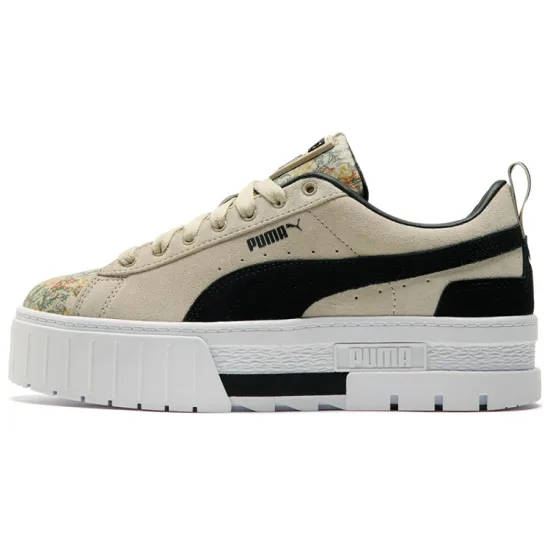 PUMA Mayze Skateboarding Shoes Women's Low-top Beige