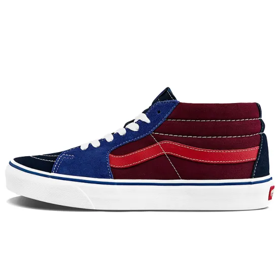 Vans SK8 Skateboarding Shoes Unisex Mid-top Black/Blue/Red