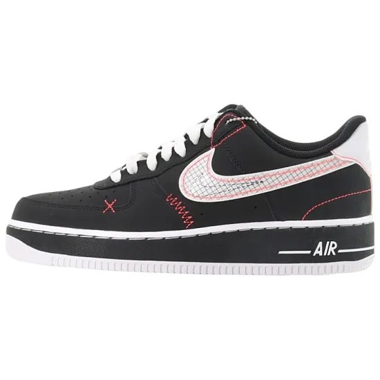 Nike Air Force 1 Low Schematic Black White Bright Crimson