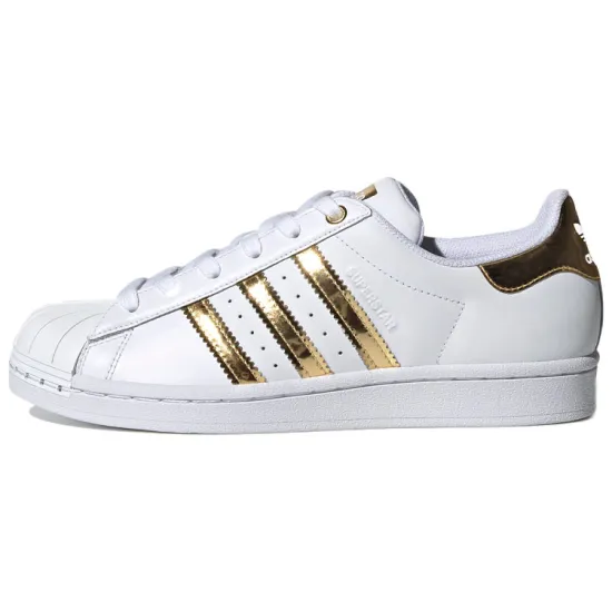 Adidas Superstar Metal Toe White Gold Metallic Women's