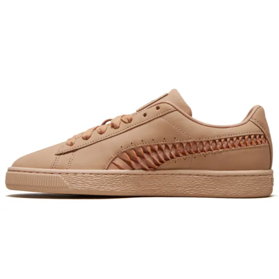PUMA Basket Series Skateboarding Shoes Women's Low-top Palm Tree