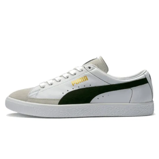 PUMA Basket Skateboarding Shoes Unisex Low-top Black/white