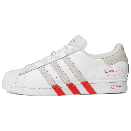 Adidas Originals Superstar Extended 3-Stripes White Red