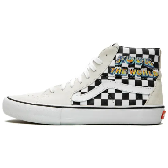 Vans Sk8 Supreme X Hi 'Fuck The World - White'