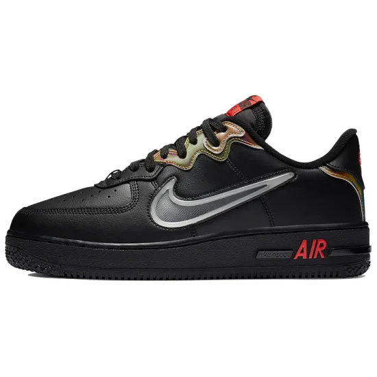 Nike Air Force 1 React Black Glow Habanero Red