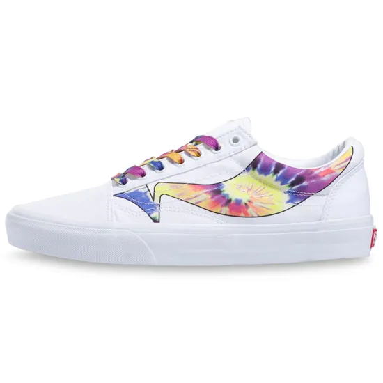 Vans Old Skool Skateboarding Shoes Unisex Low-top White/Multicolor