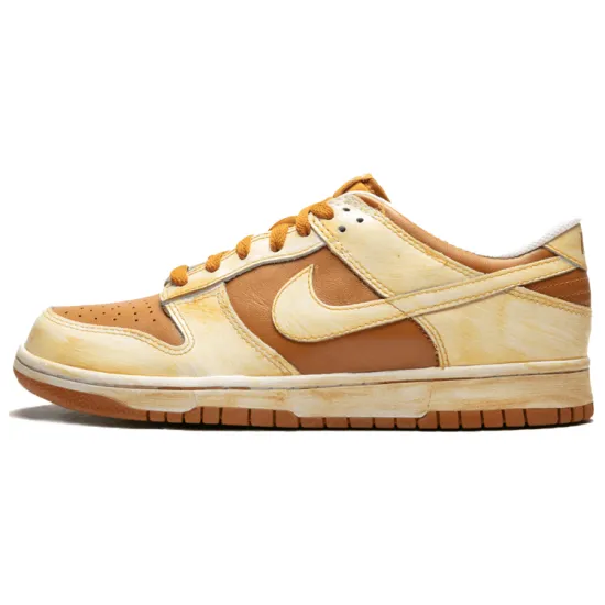 Nike Dunk Skateboarding Shoes Men Low-top Fox Brown/Sandy Beige/Lucky Blue