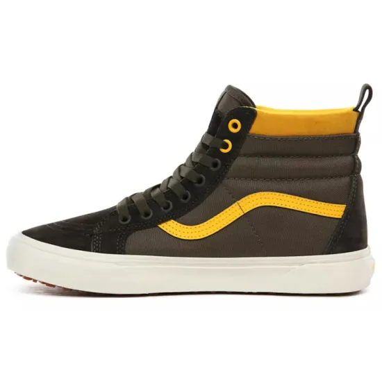 Vans SK8 Skateboarding Shoes Unisex High-top Brown/Yellow