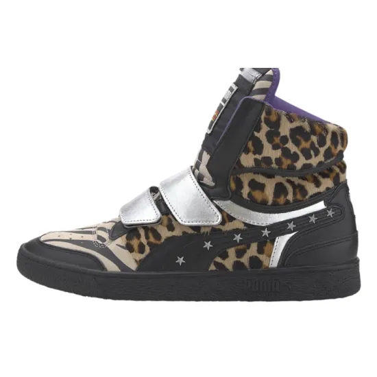 Puma Ralph Sampson Skateboarding Shoes Men High-top Black/yellow