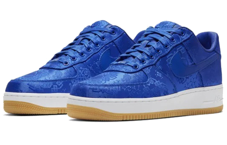 CLOT x Air Force 1 PRM 'Royal Silk'Blue/White/Yellow - 3