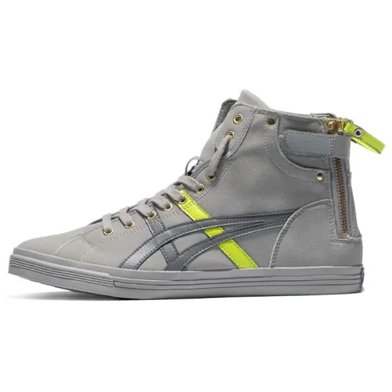 Asics Double Clutch Skateboarding Shoes Men High-top Gray