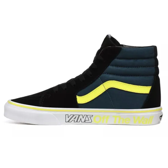 Vans SK8 Skateboarding Shoes Unisex High-top Blue/Yellow