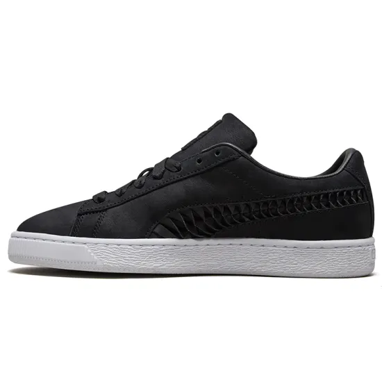 Puma Basket Skateboarding Shoes Women's Low-top Black