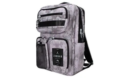 Jordan Polyester Mountaineering Bag Sports Backpack Unisex Gray Camouflage