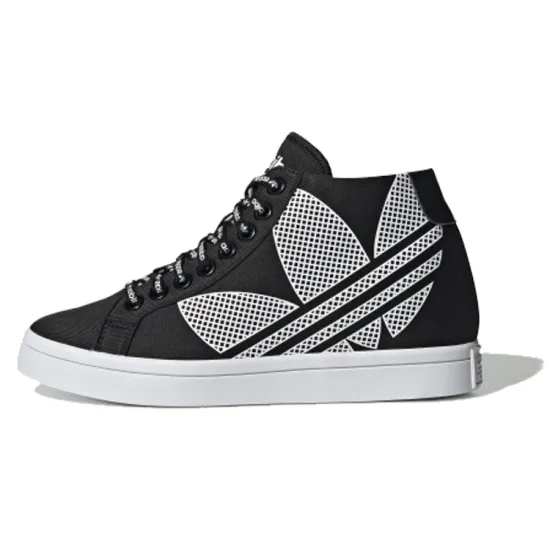 Adidas Originals CourtVantage Heel Skateboard Shoes Women's Mid-top Black/white