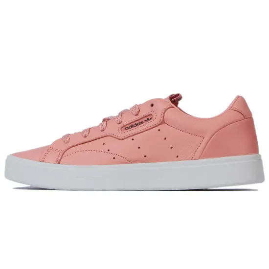 Adidas Originals Sleek Skateboard Shoes Women's Low-top Pink/white