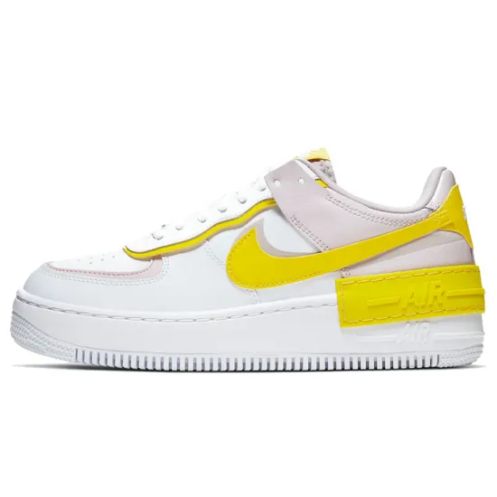 Nike Air Force 1 Low Shadow White Barely Rose Speed Yellow Women's