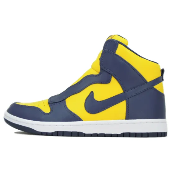 Sacai X Nike Dunk Skateboarding Shoes Women's High-top Blue/yellow