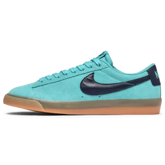 Nike Blazer Skateboarding Shoes Men Low-top Blue