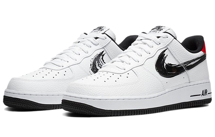 Nike Air Force 1 Low Brushstroke White Black - 3