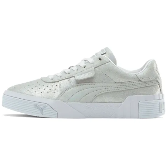 PUMA Cali Series Skateboarding Shoes Women's Low-top Silver/White