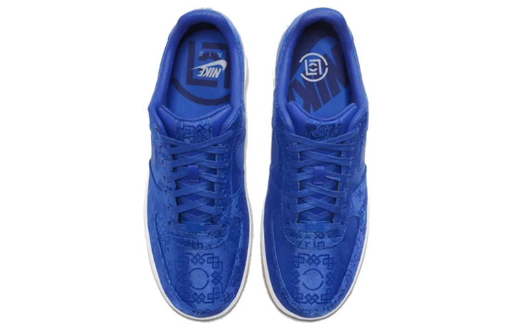 CLOT x Air Force 1 PRM 'Royal Silk'Blue/White/Yellow - 4