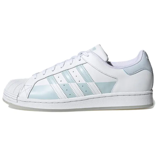 Adidas Originals Superstar Series Skateboard Shoes Unisex Low-top White/Light Blue