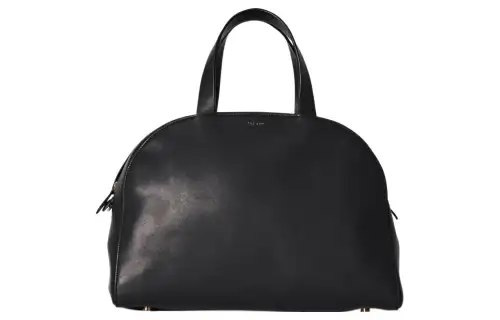 THE ROW Smooth Saddle Leather Bowling Bag, Handbag Men's Black