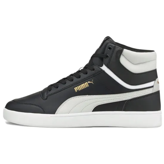 PUMA Shuffle Skateboarding Shoes Unisex High-top Black/white