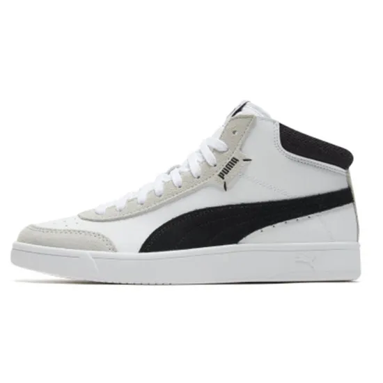 Puma Court Legend Skateboarding Shoes Unisex Mid-top White/Black