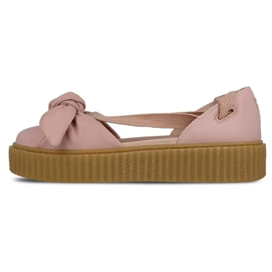 PUMA Bow Creeper Sandal Rihanna Fenty Silver Pink Women's