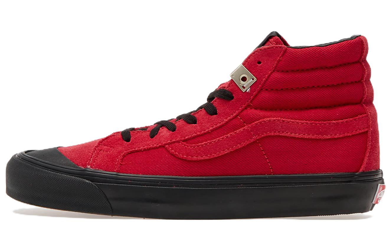 1017 ALYX 9SM x Vans Style 138 canvas Chili Pepper trendy and versatile high top sneakers same style for men and women red