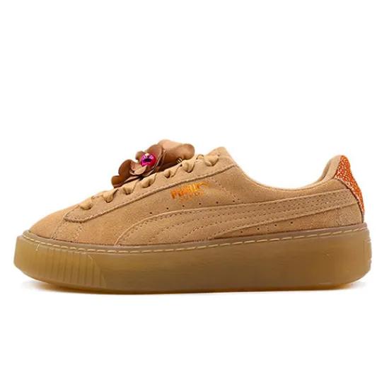 Fenty Beauty X PUMA Platform Skateboarding Shoes Women's Low-top Brown