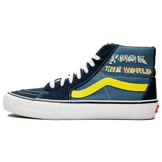 Vans Sk8-Hi Supreme Fuck The World Blue
