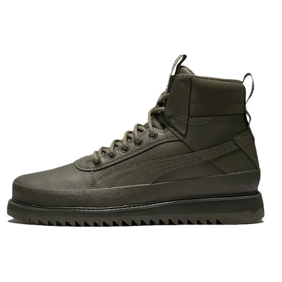 PUMA Desierto V2 Skateboarding Shoes Unisex High-top Army Green