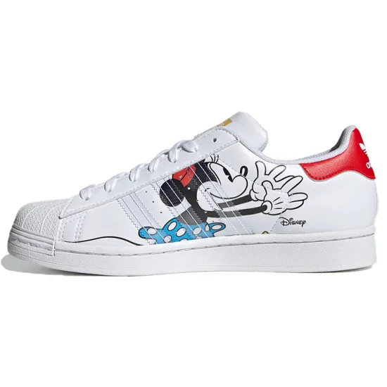 Adidas Superstar Disney Mickey And Minnie White Vivid Red