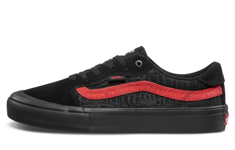 Vans Style 112 Pro 'Bad Boy' Fashion Lightweight Low top Skateboard Shoes Unisex Black Red