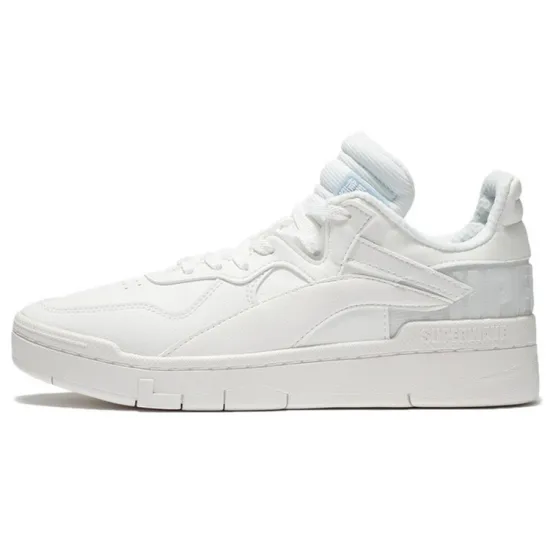 LINING Wave Skateboard Shoes Women's Low-Top Snow White