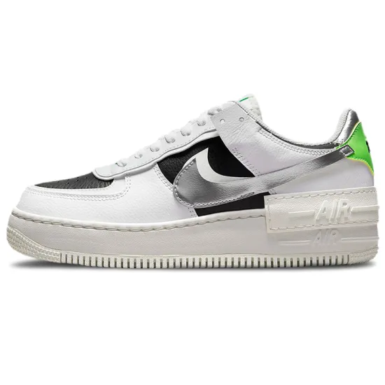 Nike Air Force 1 Skateboarding Shoes Women's Low-top Black/White/Silver