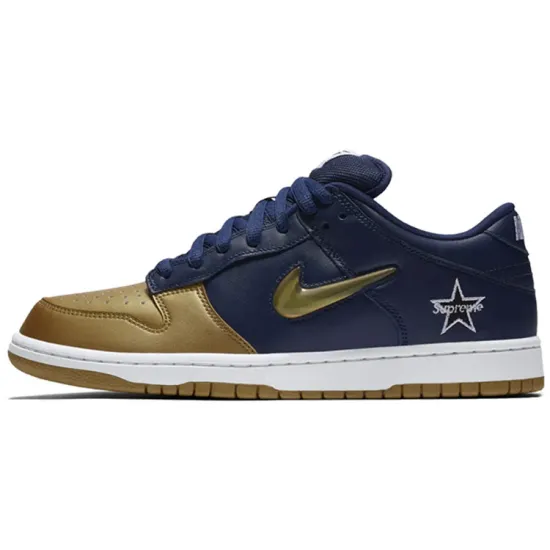 Nike SB Dunk Low Supreme Jewel Swoosh Gold