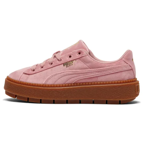PUMA Platform Trace Skateboarding Shoes Women's Low-top Powder