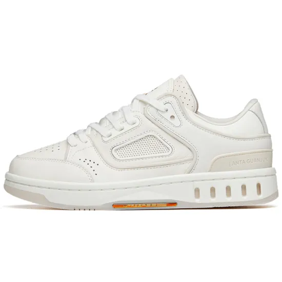 ANTA Skateboard Shoes Women's Low-Top Ivory White/Muddy Sand Gray