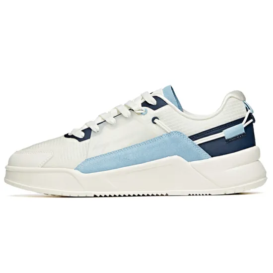 ANTA Life Collection Skateboard Shoes Men Low-Top Ivory White