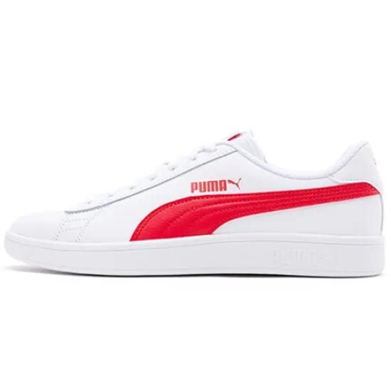 PUMA Smash Skateboarding Shoes Unisex Low-top White/Red