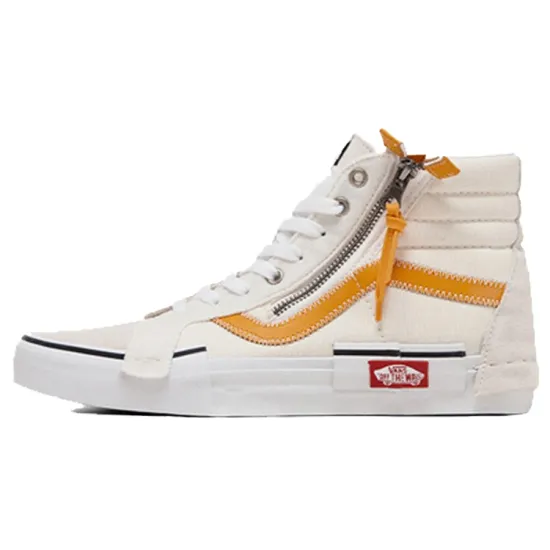 Vans SK8 Skateboarding Shoes Unisex High-top White/Yellow