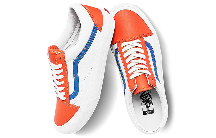 Кеды Vans Old Skool Vlt Lx (бело-оранжевые) — фото 4