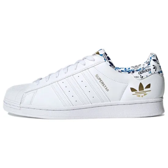 Adidas Originals Superstar Series Skateboard Shoes Unisex Low-top White/Gold