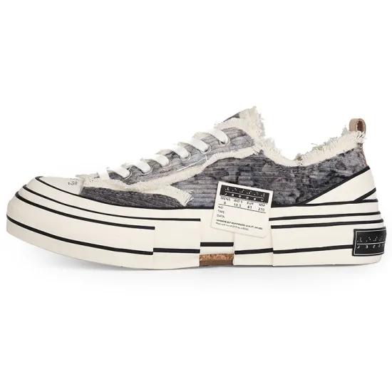 VESSEL G.O.P. Lows 'Corduroy Gray Tie-dye' Durable Breathable Low-Top Skateboard Shoes Unisex Gray Brown