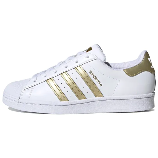 Adidas Originals Superstar White Gold Metallic Women's