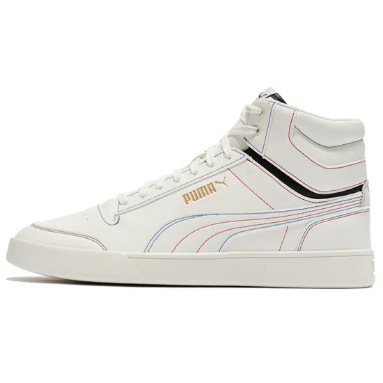 Puma Shuffle Mid 'White Multi Stitch'